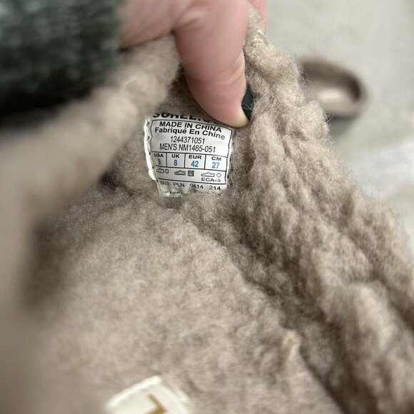 Sorel Falcon Ridge II Slippers Grey Suede Faux Fur Men's Size 9 - Picture 6 of 6